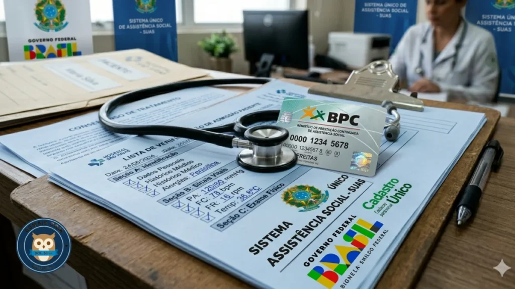 Representação visual de benefício assistencial BPC.