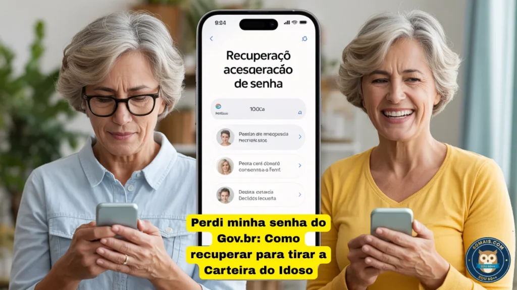 Iidosas com o tablet na tentando recuperar a senho do gov