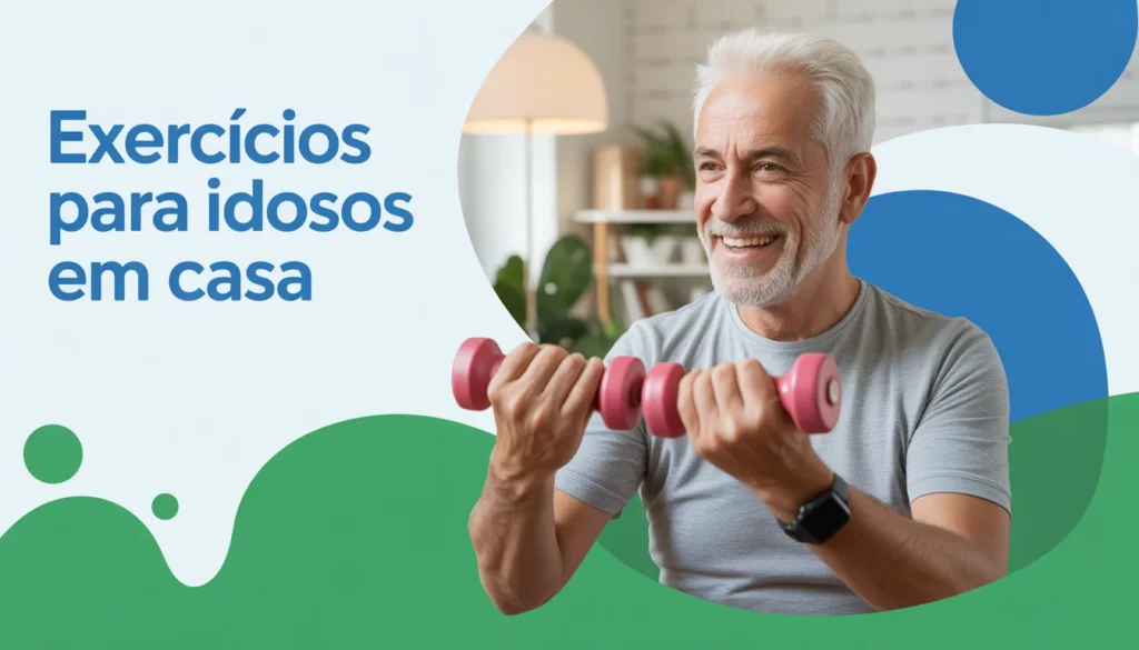 IDOSO FAZENDO EXERCICIOS EM CASA