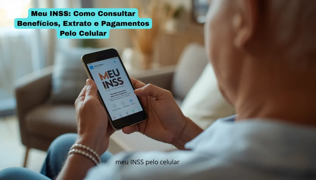 IDOSO ACESSANDO O INSS PELO CELULAR
